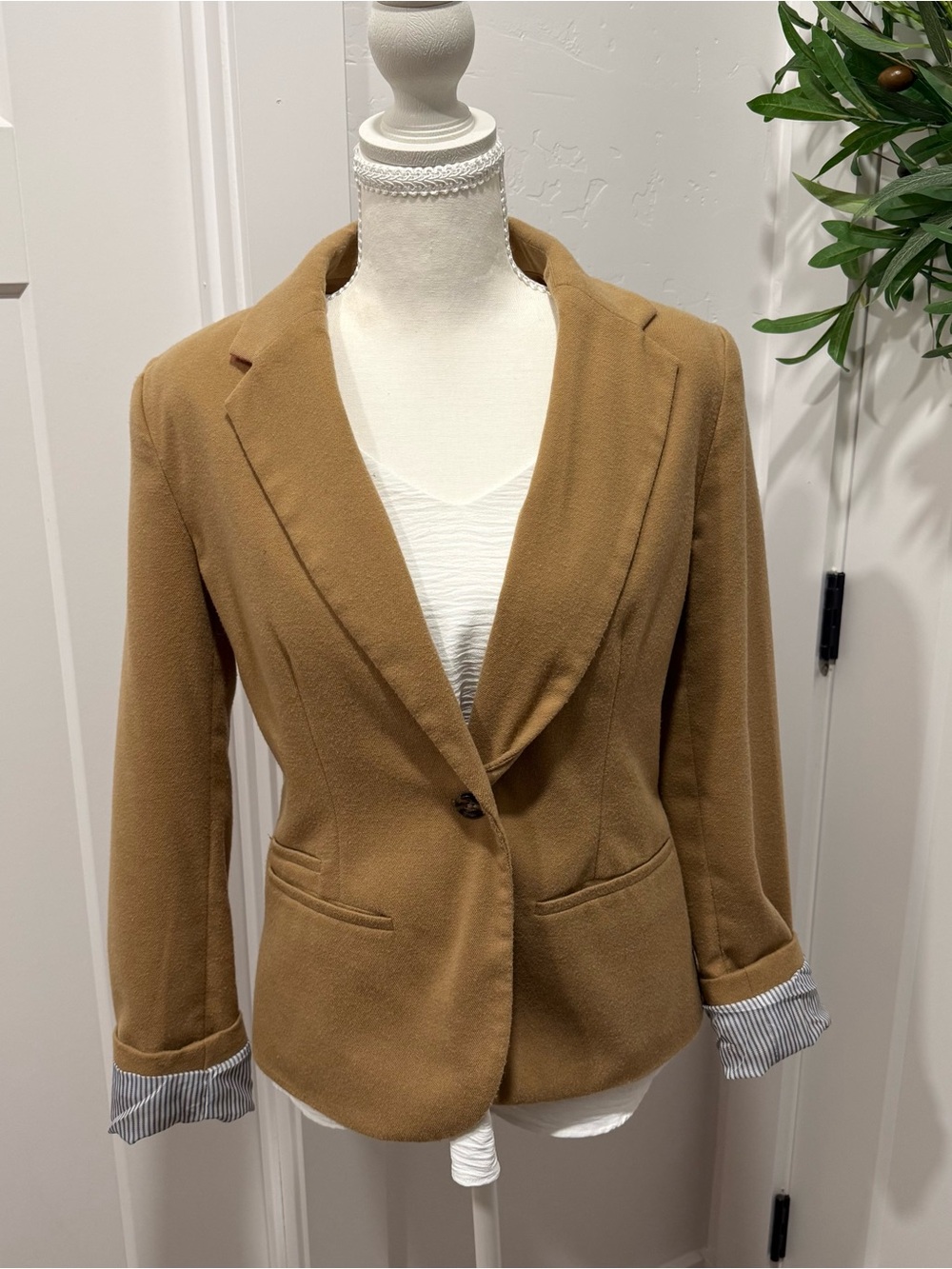 Merona Camel Brown Single-Button Blazer